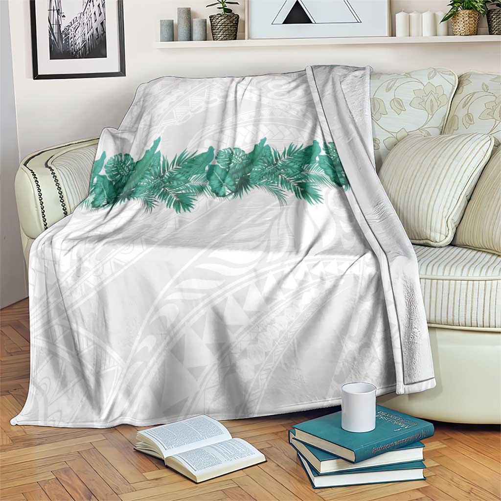 Hawaii Tropical Leaves Blanket Polynesian Pattern