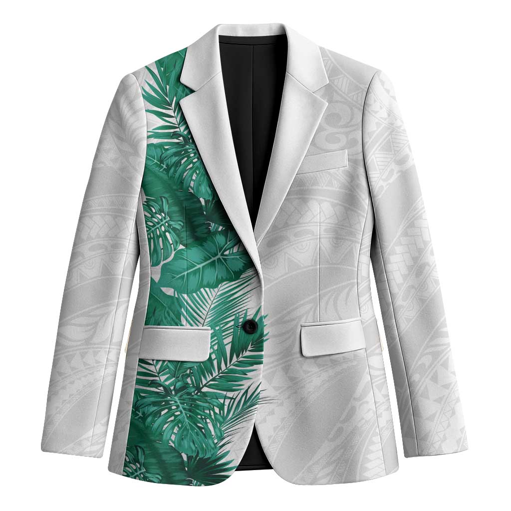 Hawaii Tropical Leaves Blazer Polynesian Pattern
