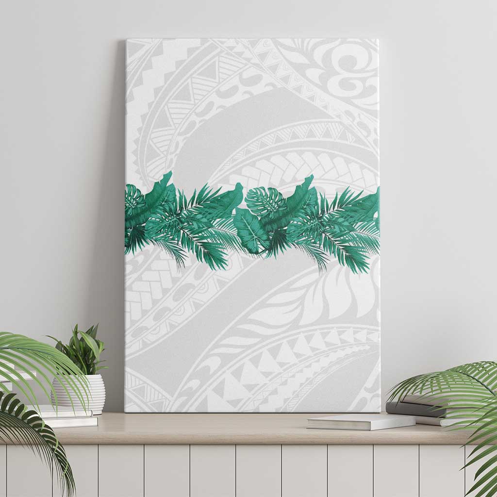 Hawaii Tropical Leaves Canvas Wall Art Polynesian Pattern