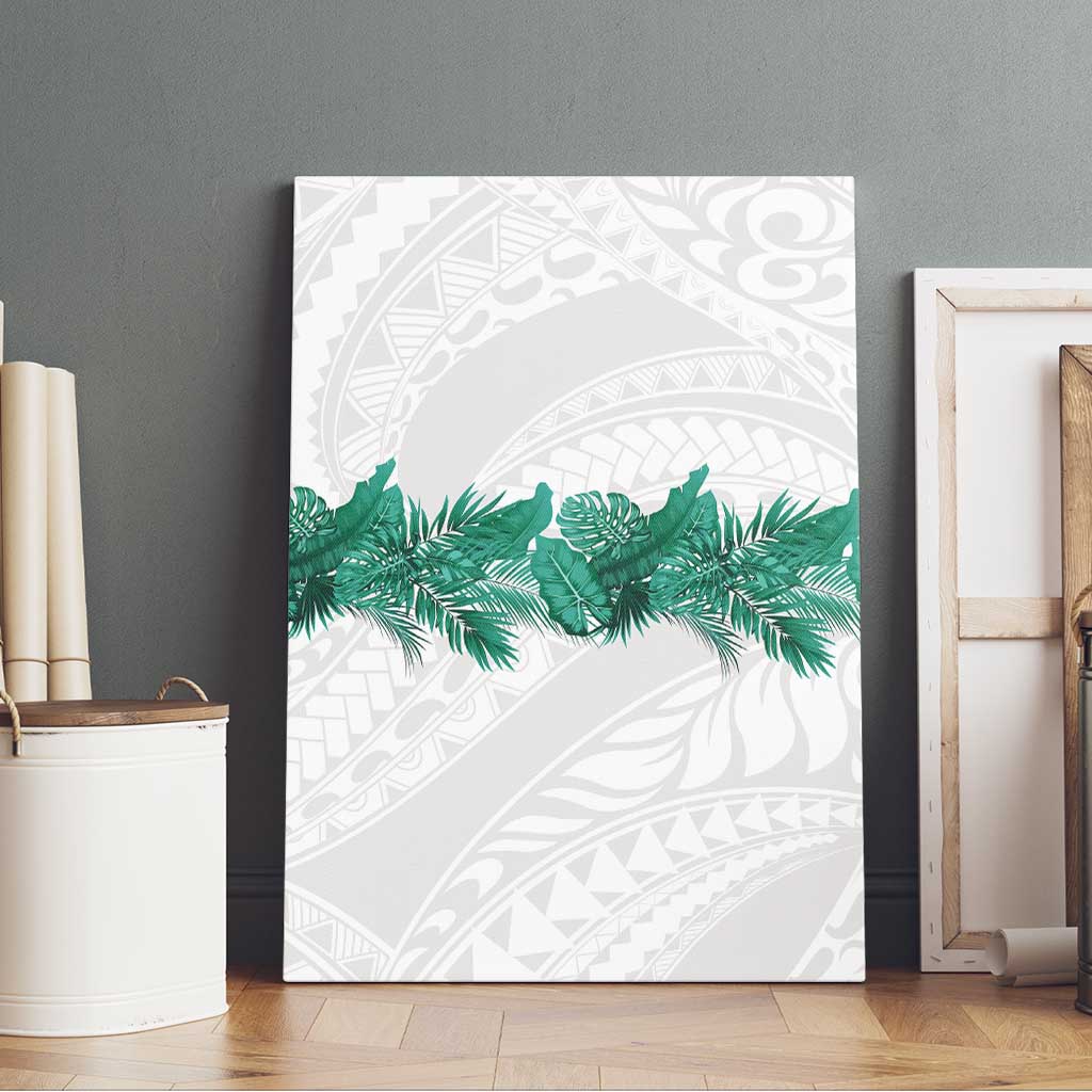 Hawaii Tropical Leaves Canvas Wall Art Polynesian Pattern
