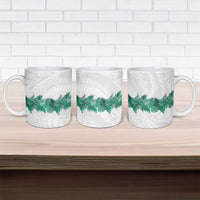 Hawaii Tropical Leaves Ceramic Mug Polynesian Pattern