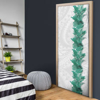 Hawaii Tropical Leaves Door Cover Polynesian Pattern