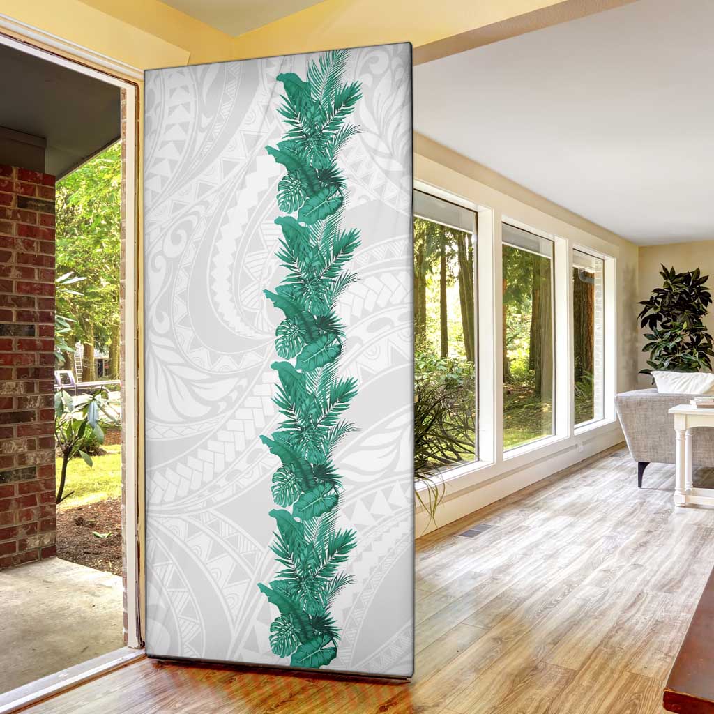 Hawaii Tropical Leaves Door Cover Polynesian Pattern