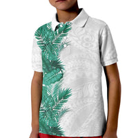 Hawaii Tropical Leaves Kid Polo Shirt Polynesian Pattern