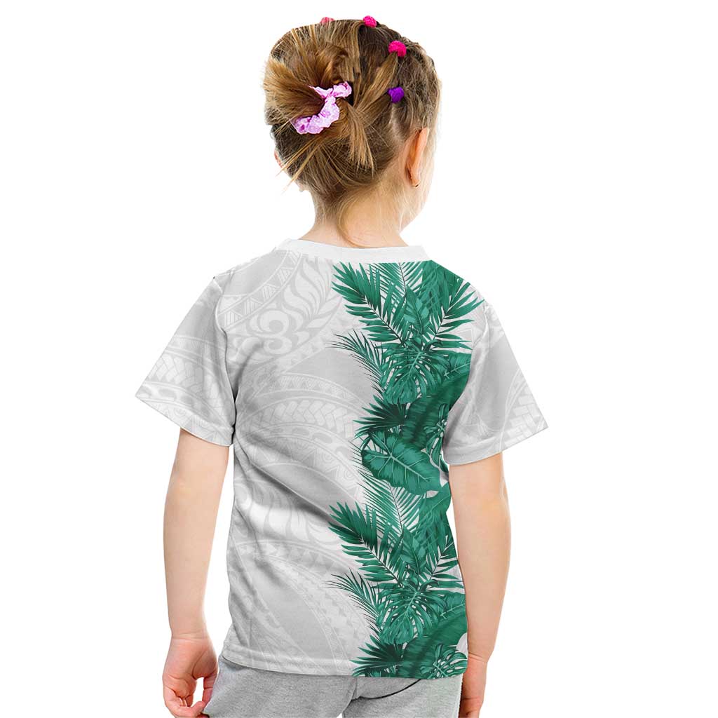 Hawaii Tropical Leaves Kid T Shirt Polynesian Pattern