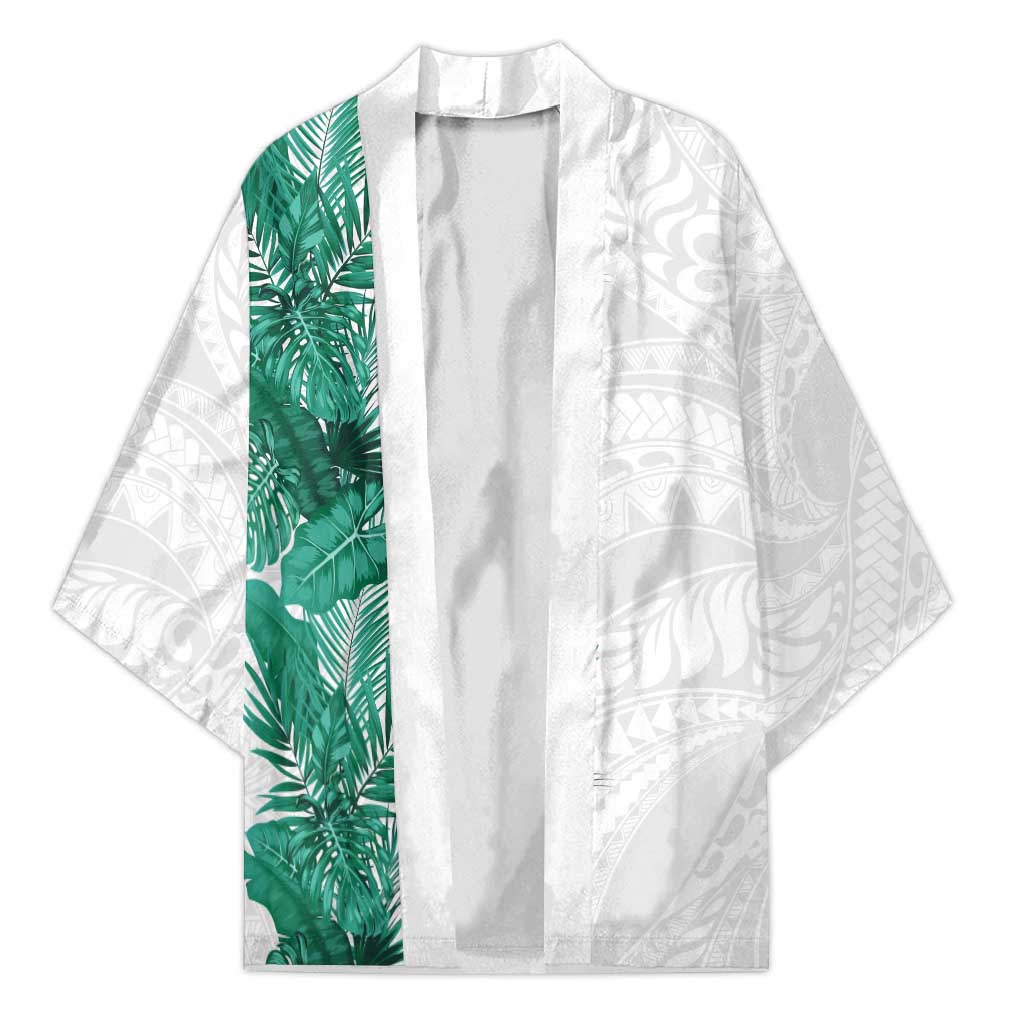 Hawaii Tropical Leaves Kimono Polynesian Pattern
