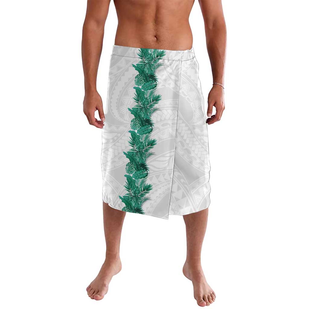 Hawaii Tropical Leaves Lavalava Polynesian Pattern LT01 White - Polynesian Pride