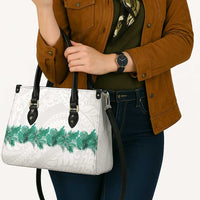Hawaii Tropical Leaves Leather Bag Polynesian Pattern
