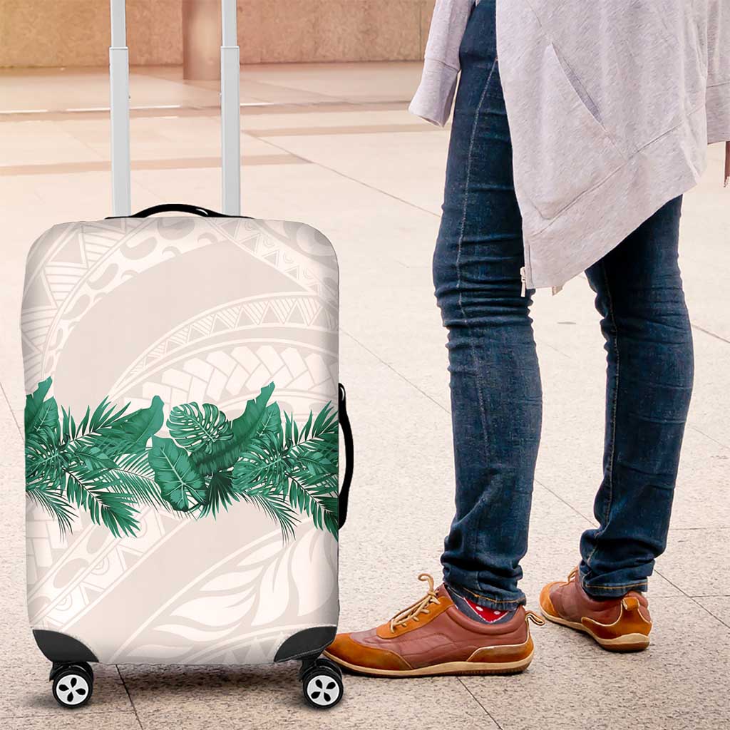 Hawaii Tropical Leaves Luggage Cover Polynesian Pattern