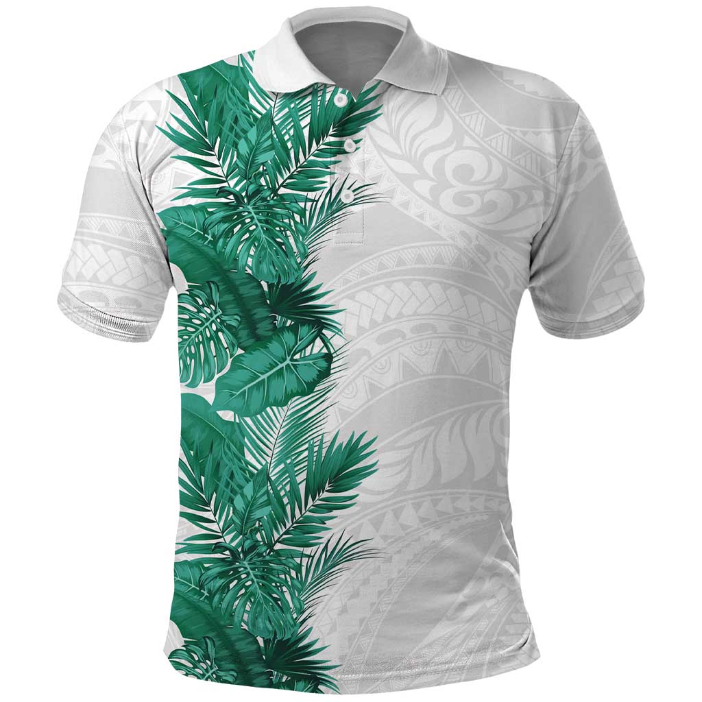Hawaii Tropical Leaves Polo Shirt Polynesian Pattern