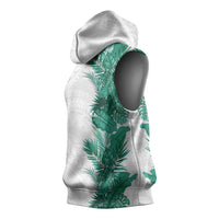 Hawaii Tropical Leaves Sleeveless Hoodie Polynesian Pattern