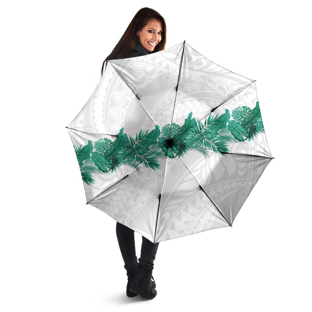 Hawaii Tropical Leaves Umbrella Polynesian Pattern