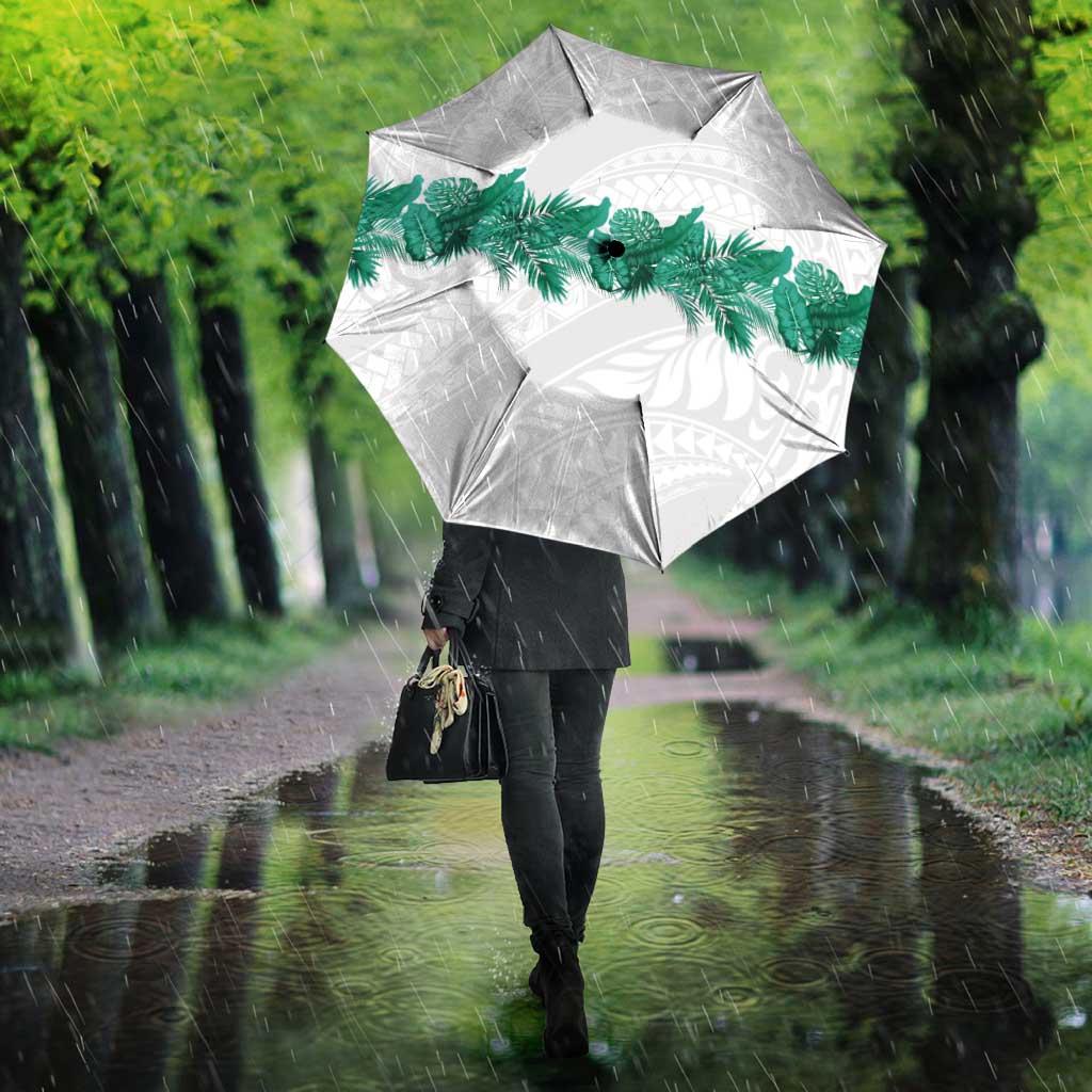 Hawaii Tropical Leaves Umbrella Polynesian Pattern