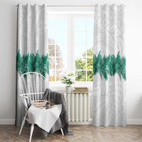 Hawaii Tropical Leaves Window Curtain Polynesian Pattern
