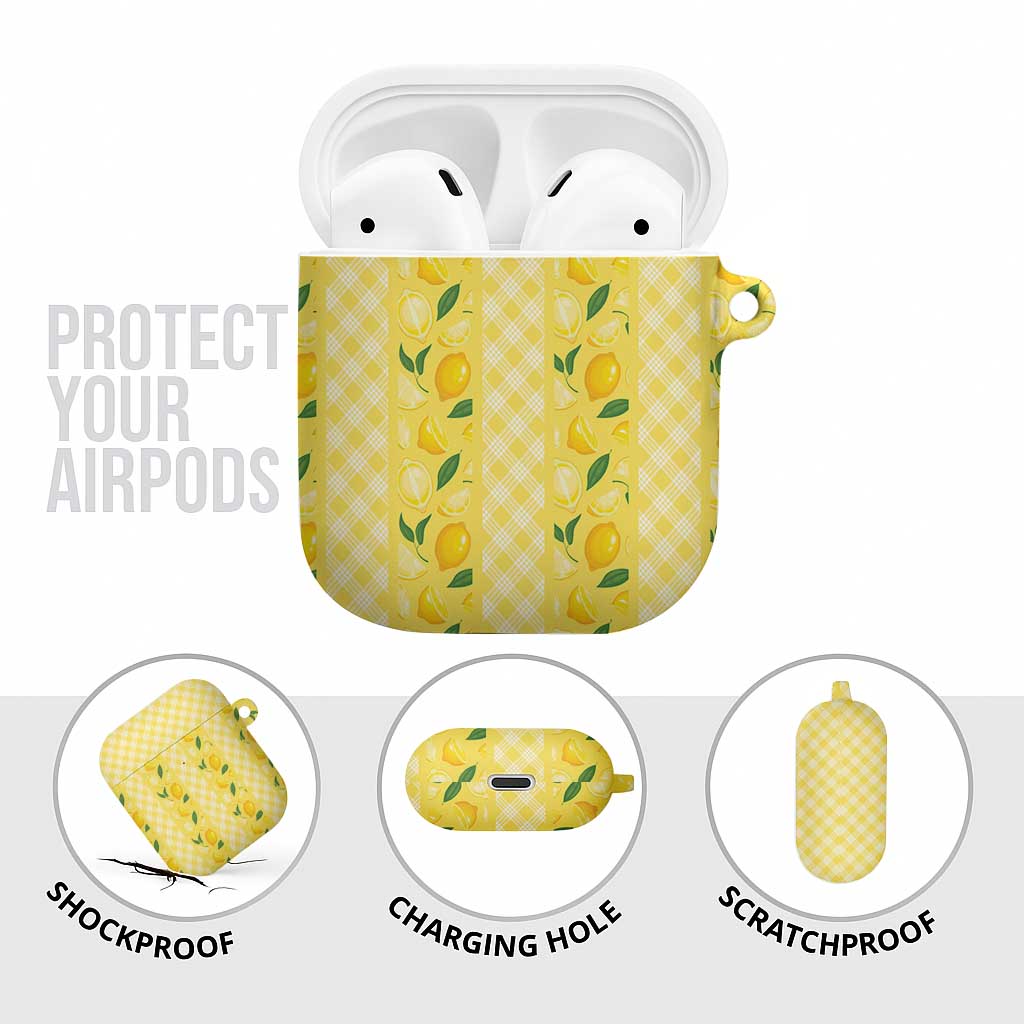 Hawaii Lemon Palaka AirPods Case Striped Stylized