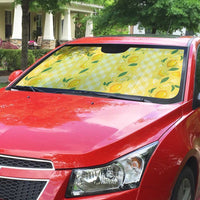 Hawaii Lemon Palaka Auto Sun Shade Striped Stylized