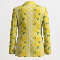 Hawaii Lemon Palaka Blazer Striped Stylized