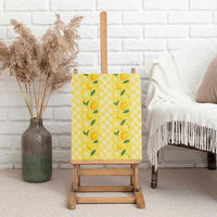Hawaii Lemon Palaka Canvas Wall Art Striped Stylized