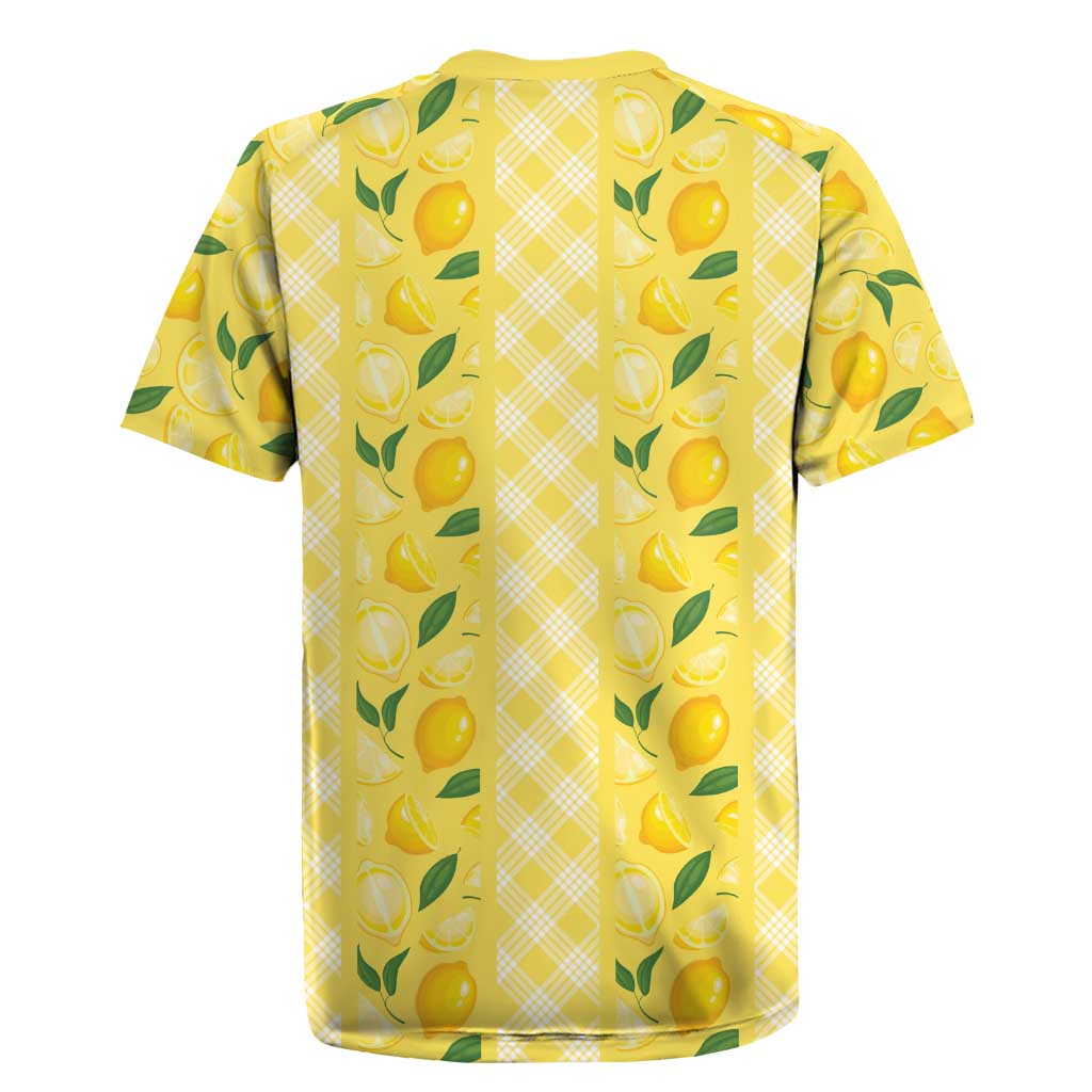 Hawaii Lemon Palaka Rugby Jersey Striped Stylized