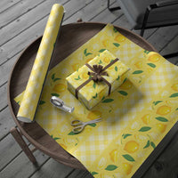 Hawaii Lemon Palaka Wrapping Paper Striped Stylized LT01 - Polynesian Pride