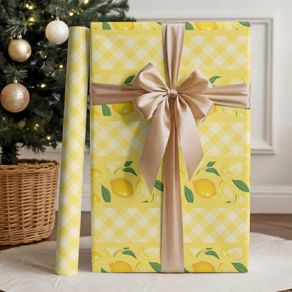 Hawaii Lemon Palaka Wrapping Paper Striped Stylized LT01 - Polynesian Pride