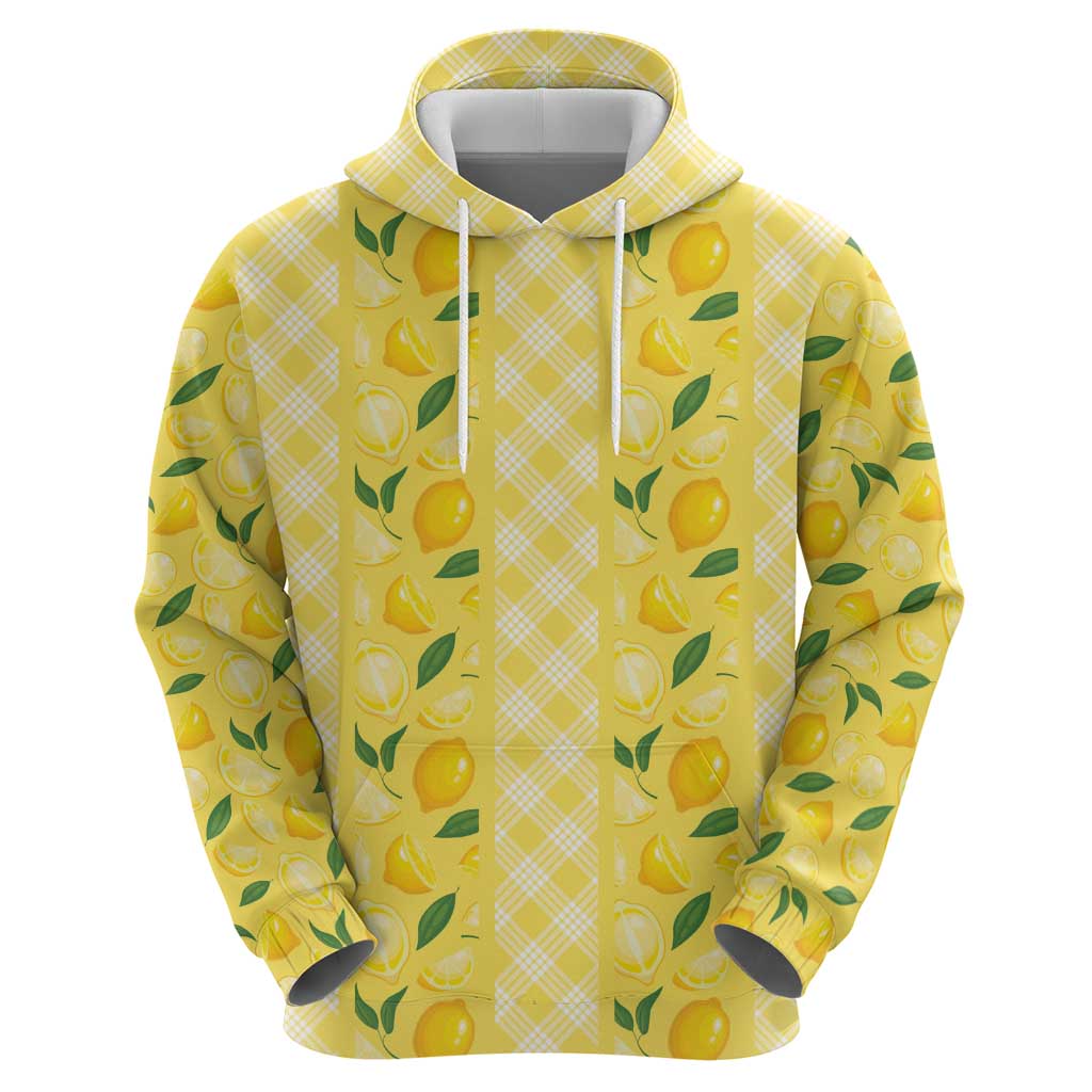 Hawaii Lemon Palaka Zip Hoodie Striped Stylized