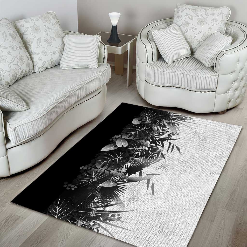 Hawaii Tropical Plant Monochrome Area Rug Vibrant Polynesian Pattern LT01 - Polynesian Pride