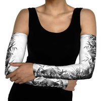 Hawaii Tropical Plant Monochrome Arm Sleeves Vibrant Polynesian Pattern LT01 - Polynesian Pride