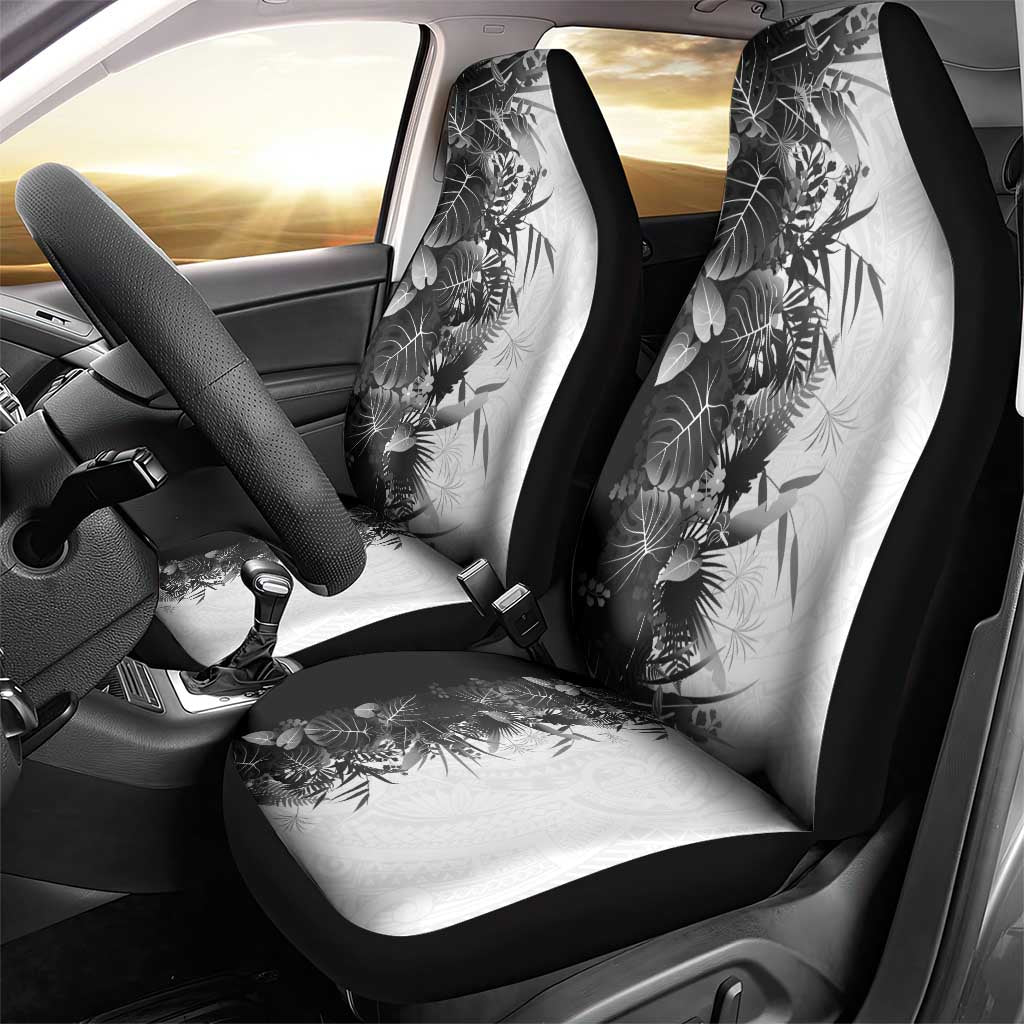 Hawaii Tropical Plant Monochrome Car Seat Cover Vibrant Polynesian Pattern