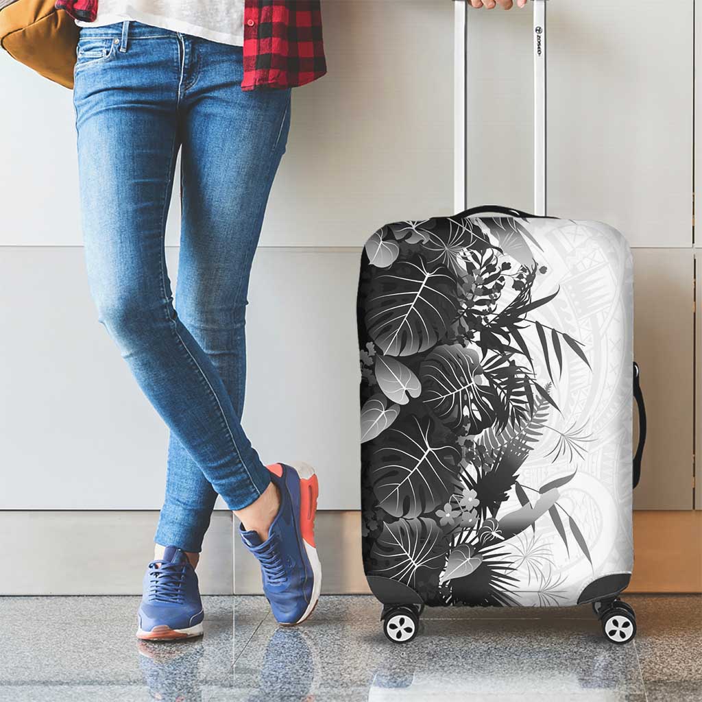 Hawaii Tropical Plant Monochrome Luggage Cover Vibrant Polynesian Pattern LT01 - Polynesian Pride