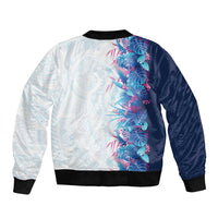 Hawaii Tropical Plant UliUli Bomber Jacket Vibrant Polynesian Pattern