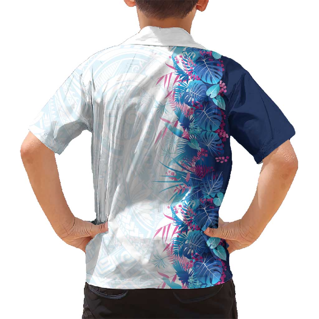 Hawaii Tropical Plant UliUli Family Matching Puletasi and Hawaiian Shirt Vibrant Polynesian Pattern