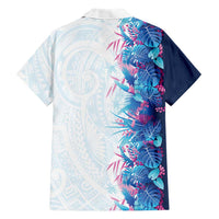 Hawaii Tropical Plant UliUli Family Matching Puletasi and Hawaiian Shirt Vibrant Polynesian Pattern