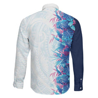 Hawaii Tropical Plant UliUli Family Matching Puletasi and Hawaiian Shirt Vibrant Polynesian Pattern