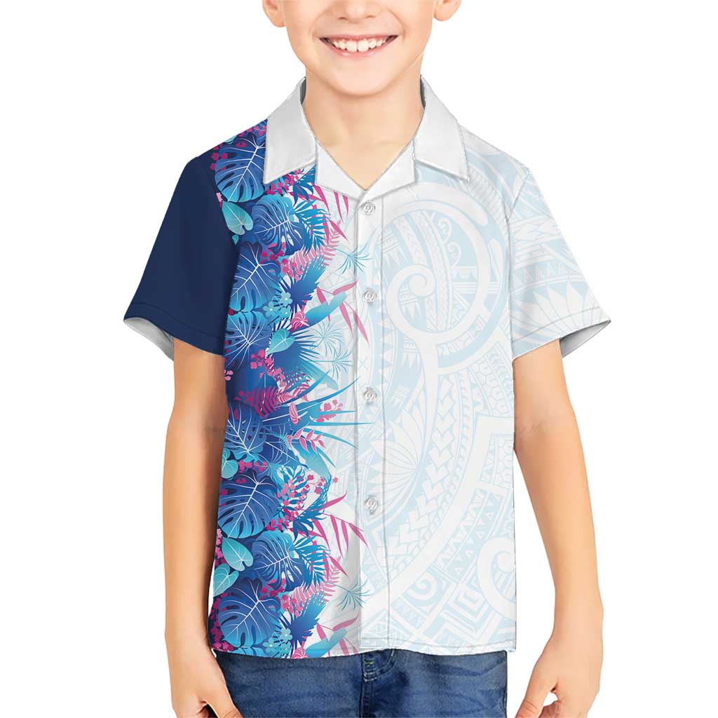 Hawaii Tropical Plant UliUli Family Matching Puletasi and Hawaiian Shirt Vibrant Polynesian Pattern
