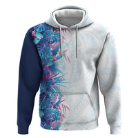 Hawaii Tropical Plant UliUli Hoodie Vibrant Polynesian Pattern LT01 Pullover Hoodie Blue - Polynesian Pride