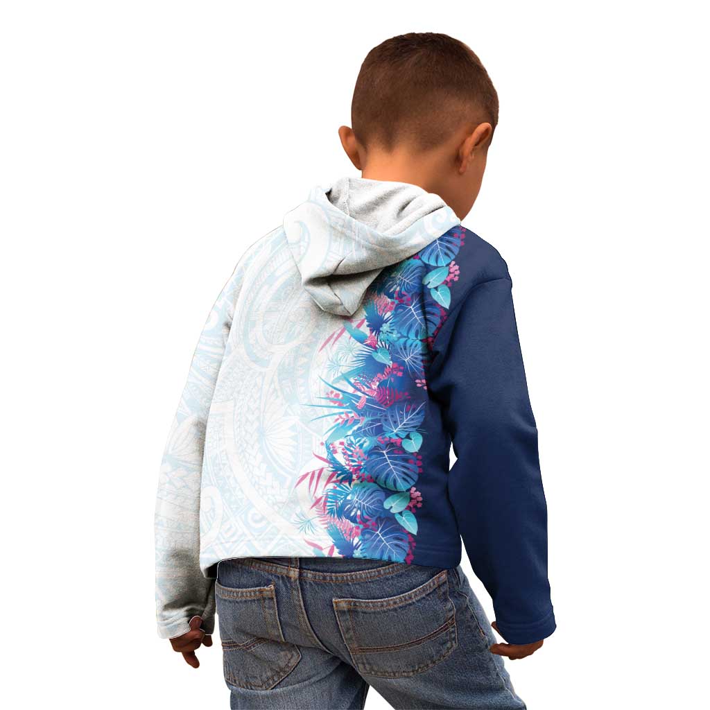 Hawaii Tropical Plant UliUli Kid Hoodie Vibrant Polynesian Pattern