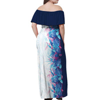 Hawaii Tropical Plant UliUli Off Shoulder Maxi Dress Vibrant Polynesian Pattern LT01 - Polynesian Pride
