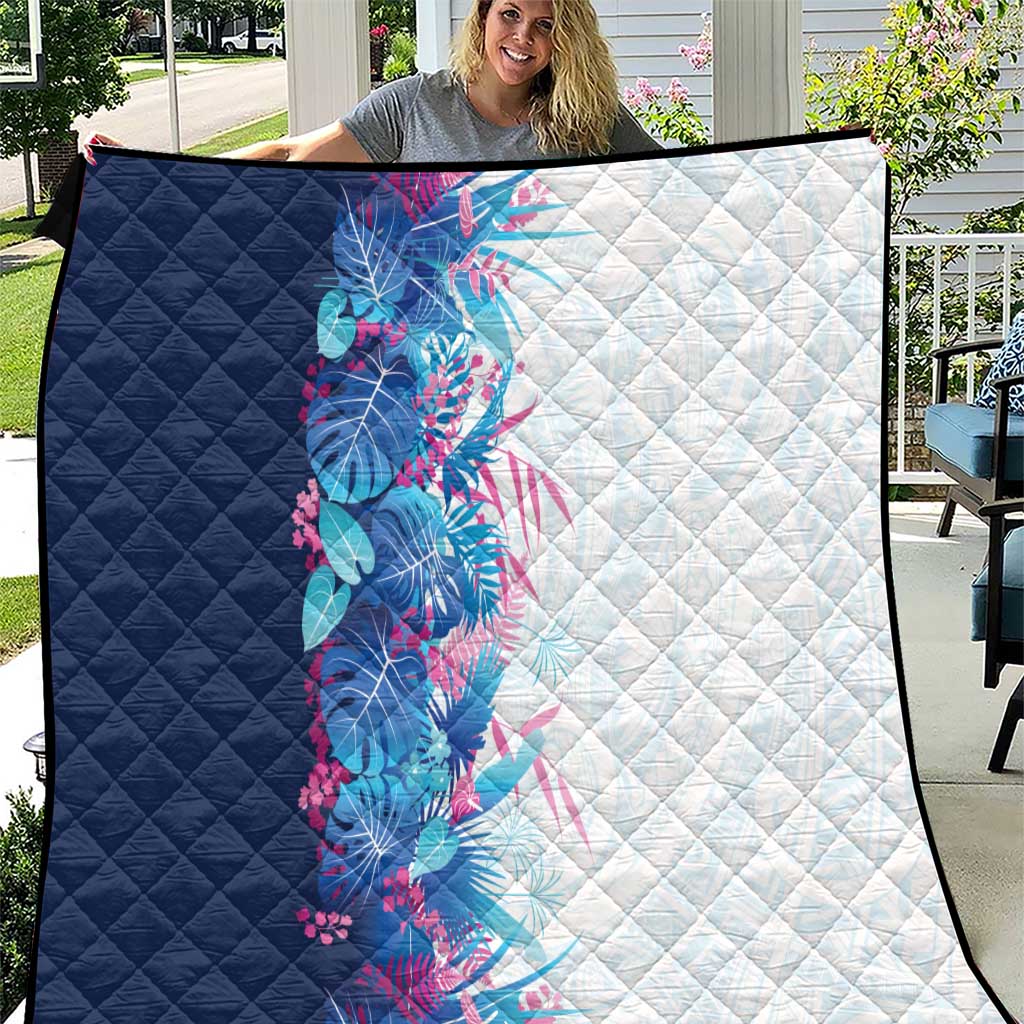 Hawaii Tropical Plant UliUli Quilt Vibrant Polynesian Pattern LT01 Blue - Polynesian Pride
