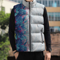 Hawaii Tropical Plant UliUli Sleeveless Puffer Jacket Vibrant Polynesian Pattern LT01 - Polynesian Pride