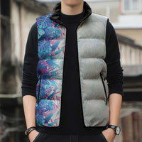 Hawaii Tropical Plant UliUli Sleeveless Puffer Jacket Vibrant Polynesian Pattern LT01 - Polynesian Pride