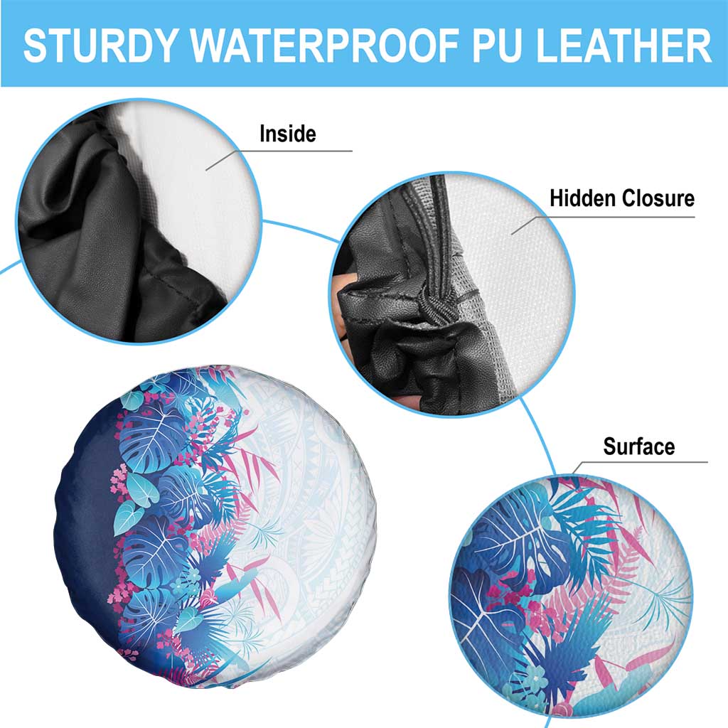 Hawaii Tropical Plant UliUli Spare Tire Cover Vibrant Polynesian Pattern