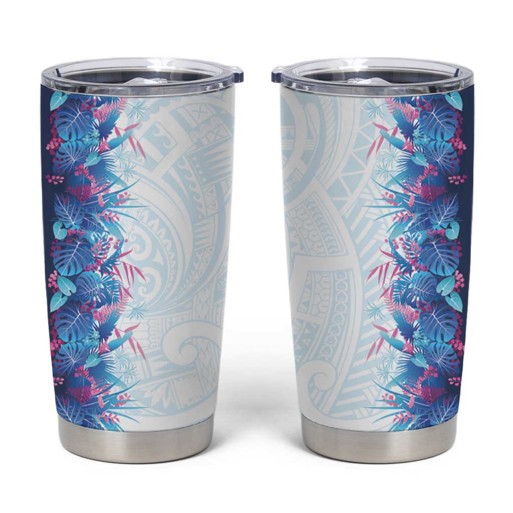 Hawaii Tropical Plant UliUli Tumbler Cup Vibrant Polynesian Pattern