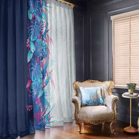 Hawaii Tropical Plant UliUli Window Curtain Vibrant Polynesian Pattern