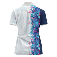 Hawaii Tropical Plant UliUli Women Polo Shirt Vibrant Polynesian Pattern