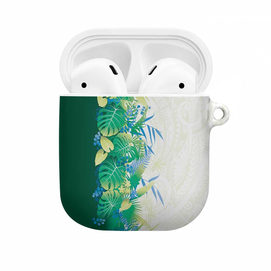 Hawaii Tropical Plant Omaomao AirPods Case Vibrant Polynesian Pattern LT01 Green - Polynesian Pride