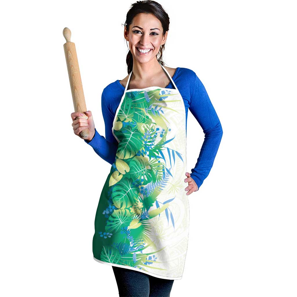 Hawaii Tropical Plant Omaomao Apron Vibrant Polynesian Pattern