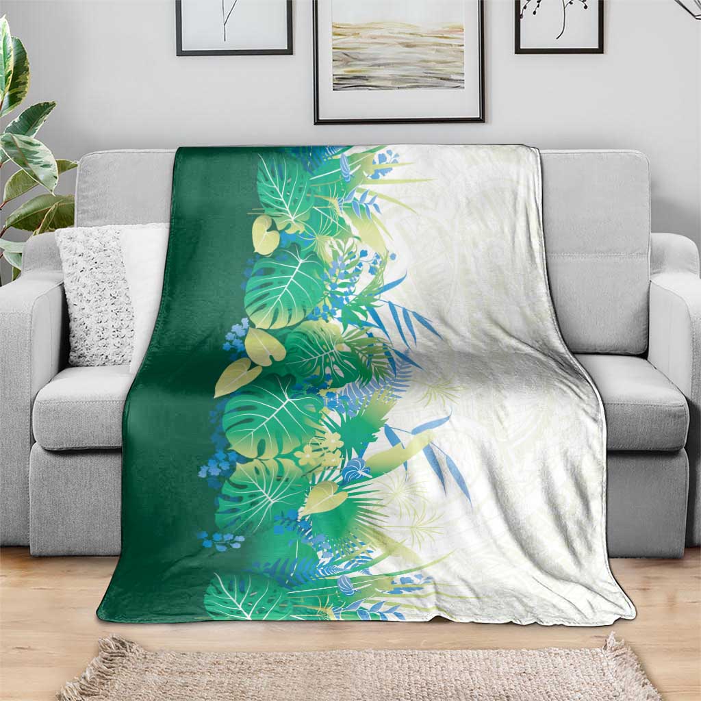 Hawaii Tropical Plant Omaomao Blanket Vibrant Polynesian Pattern