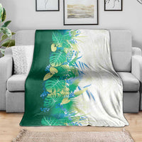 Hawaii Tropical Plant Omaomao Blanket Vibrant Polynesian Pattern