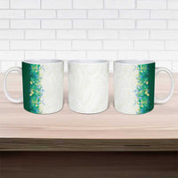 Hawaii Tropical Plant Omaomao Ceramic Mug Vibrant Polynesian Pattern